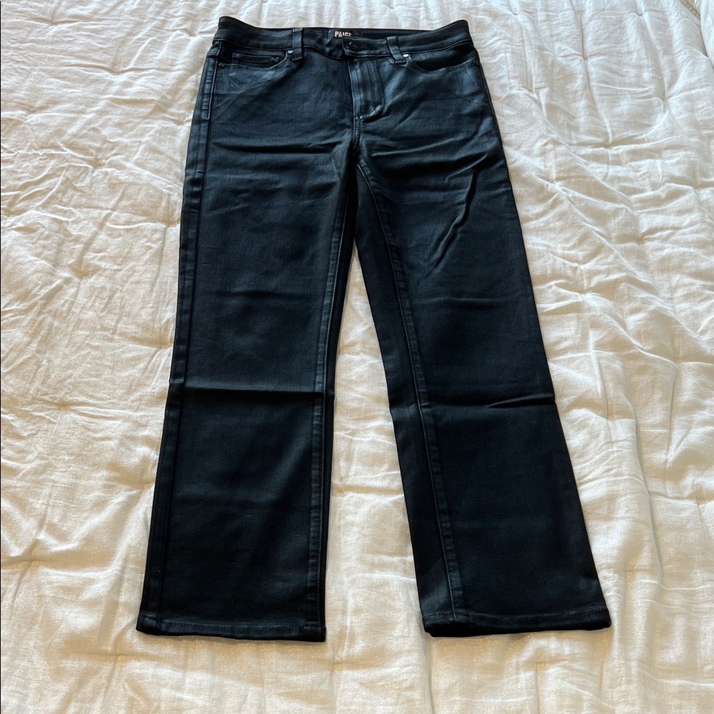 Paige Cindy Straight Jean black coated